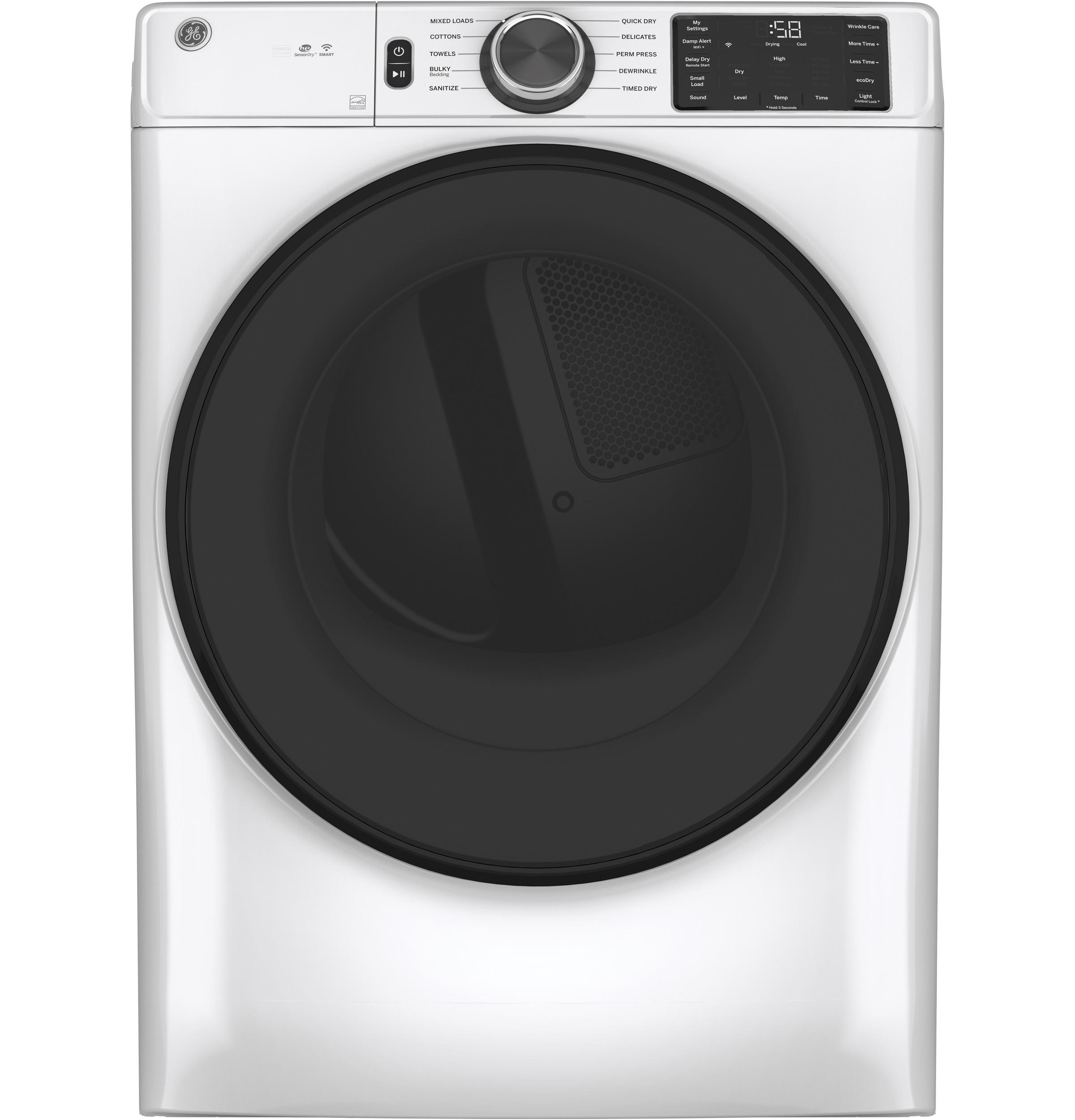 GE 7.8 cu. ft. Smart Front Load Gas Dryer, Sanitize Cycle